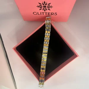 Two Tone Metallic Finish 92.5 Silver Gent’s Bracelet
