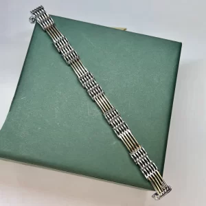Straight Link 92.5 Gents Silver Bracelet