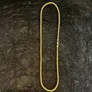 92.5 Silver Gold Plated Fancy Ladies Chain
